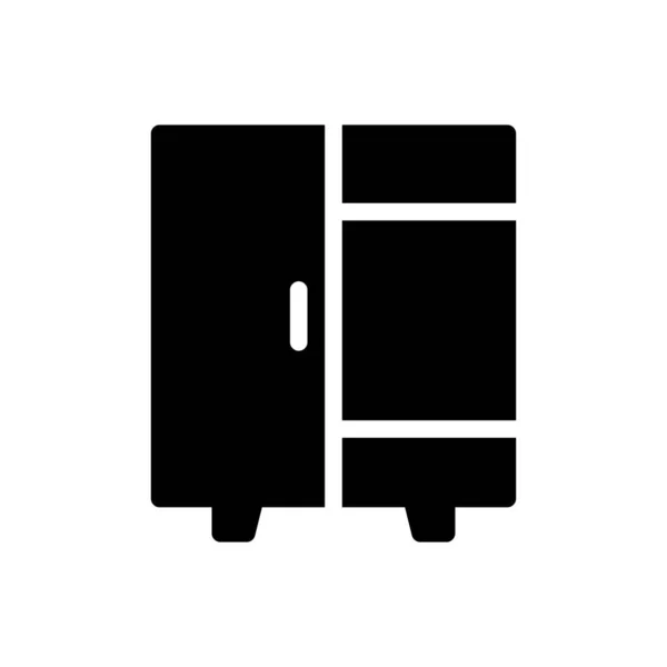 Cupboard Vector Glyph Flat Icon — Stock Vector
