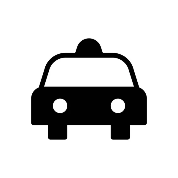 Cab Vector Glyph Flat Icon — Stock Vector