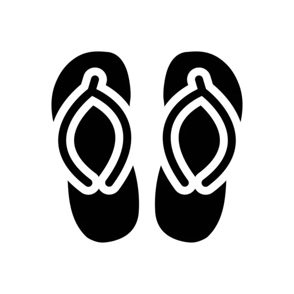 Sandale Vecteur Glyphe Plat Icône — Image vectorielle