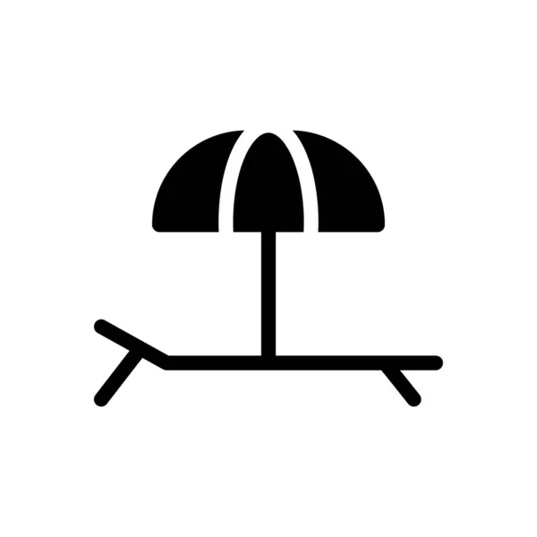 Esernyő Vektor Ábra Lapos Ikon — Stock Vector