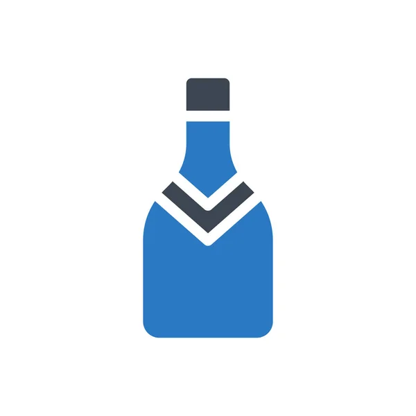 Alcohol Vector Glyph Color Icon — Stock Vector