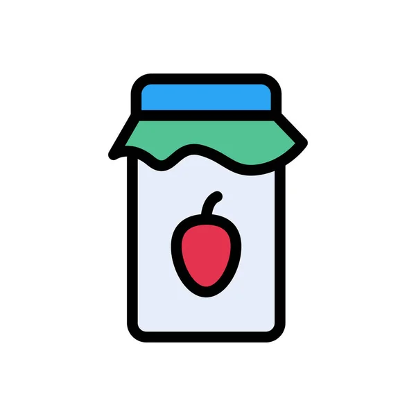 Jar Vector Flat Color Icon — 스톡 벡터