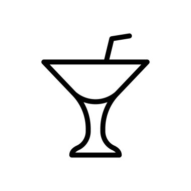 Soda vektörü ince çizgi simgesi