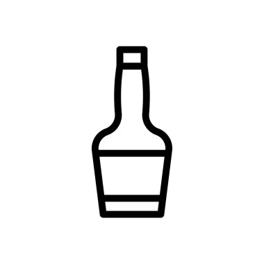 alkol vektörü ince çizgi simgesi