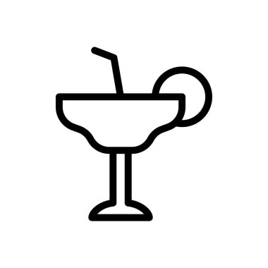 içecek vektörü ince çizgi simgesi