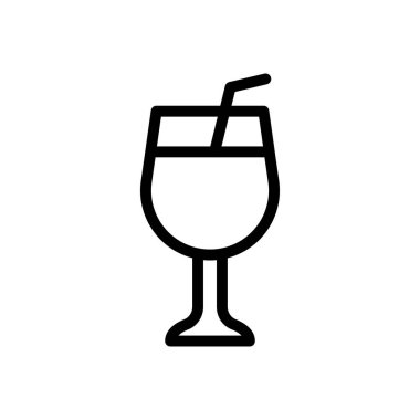 içecek vektör ince çizgi simgesi