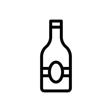 alkol vektörü ince çizgi simgesi