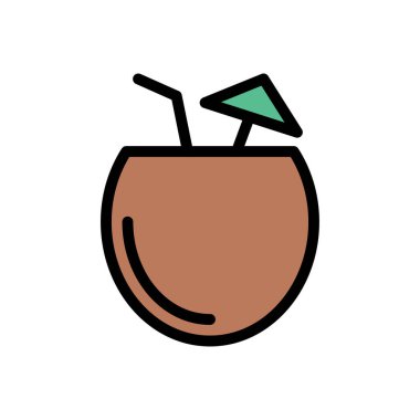 meyve suyu vektörü düz renk simgesi