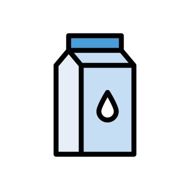 paket vektörü düz renk simgesi