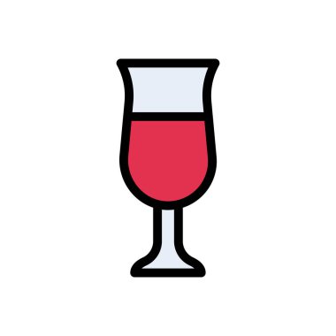 içecek vektörü düz renk simgesi