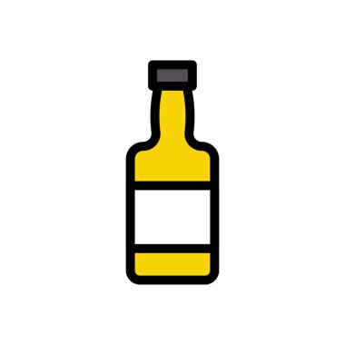 alkol vektörü düz renk simgesi