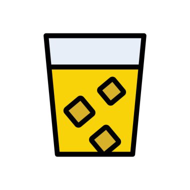 içecek vektörü düz renk simgesi