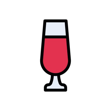 içecek vektörü düz renk simgesi