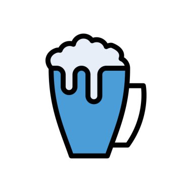 Şampanya vektörü düz renk simgesi