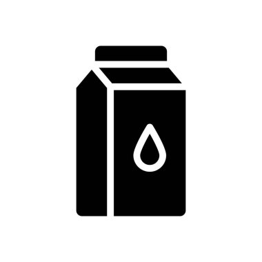 paket vektör glyph düz simgesi