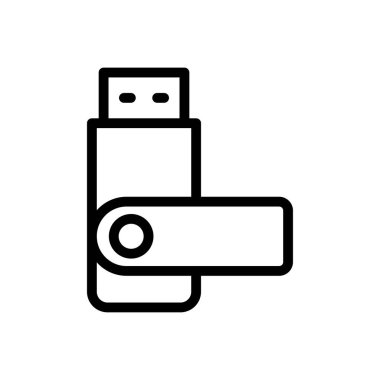 depolama vektörü ince çizgi simgesi