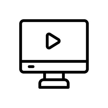 vektör ince çizgi simgesini çal