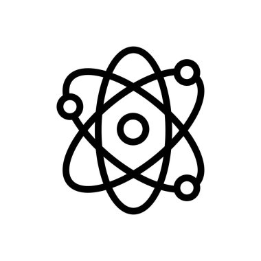 atom vektörü ince çizgi simgesi