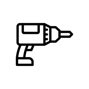 makine vektörü ince çizgi simgesi