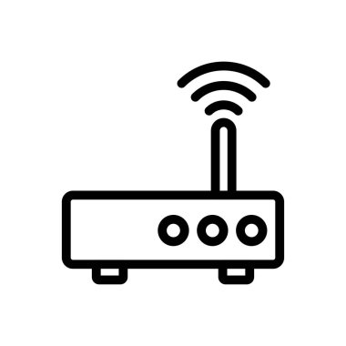 modem vektörü ince çizgi simgesi