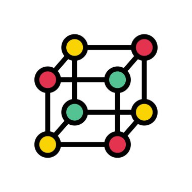 Kafes vektörü düz renk simgesi