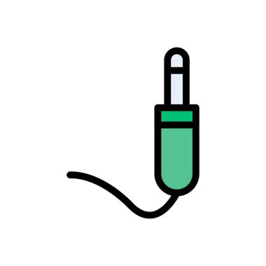 kablo vektörü düz renk simgesi