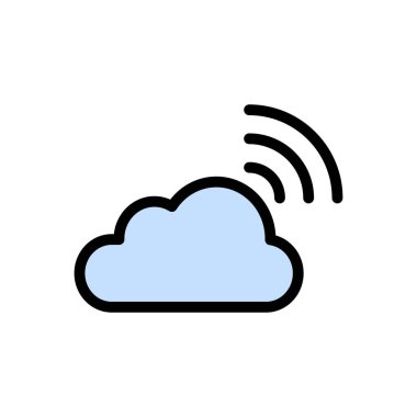 sinyal vektörü düz renk simgesi