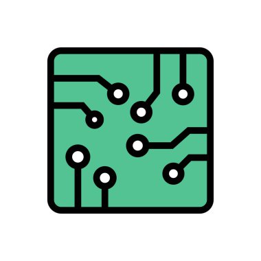 zeka vektörü düz renk simgesi