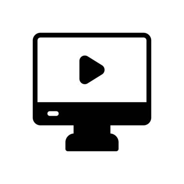 vektör glyph düz simgesini çal