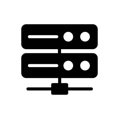 veritabanı vektör düz simgesi