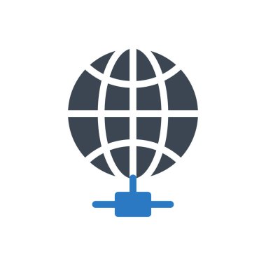 İnternet vektör renk simgesi