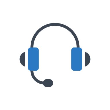 kulaklık vektörü renk simgesi