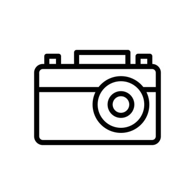 kamera vektörü ince çizgi simgesi