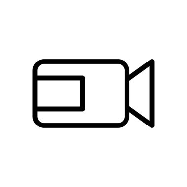 kamera vektörü ince çizgi simgesi