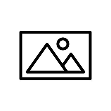 fotoğraf vektörü ince çizgi simgesi