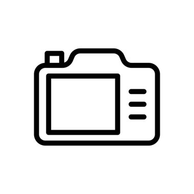 kamera vektörü ince çizgi simgesi