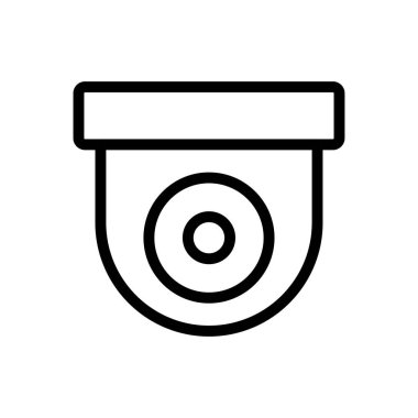 CCTV vektör ince çizgi simgesi