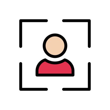 düz vektör renk simgesine odaklan