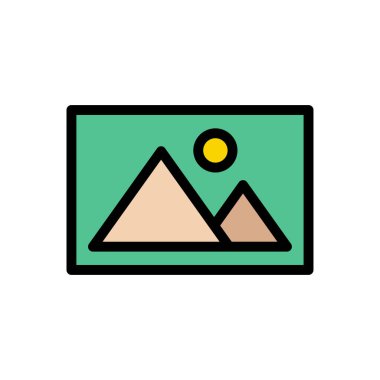 fotoğraf vektörü düz renk simgesi