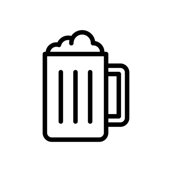 Champagne Vector Dunne Lijn Pictogram — Stockvector