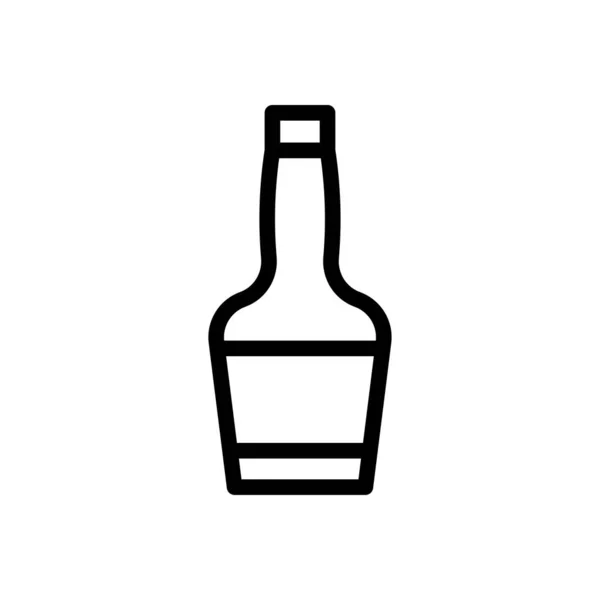 Icono Línea Delgada Vector Alcohol — Archivo Imágenes Vectoriales