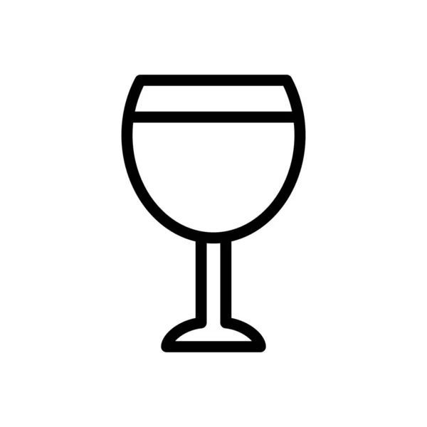 Drank Vector Dunne Lijn Pictogram — Stockvector