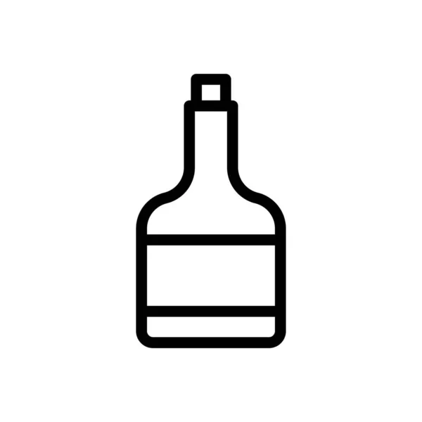 Alcohol Vector Dunne Lijn Pictogram — Stockvector