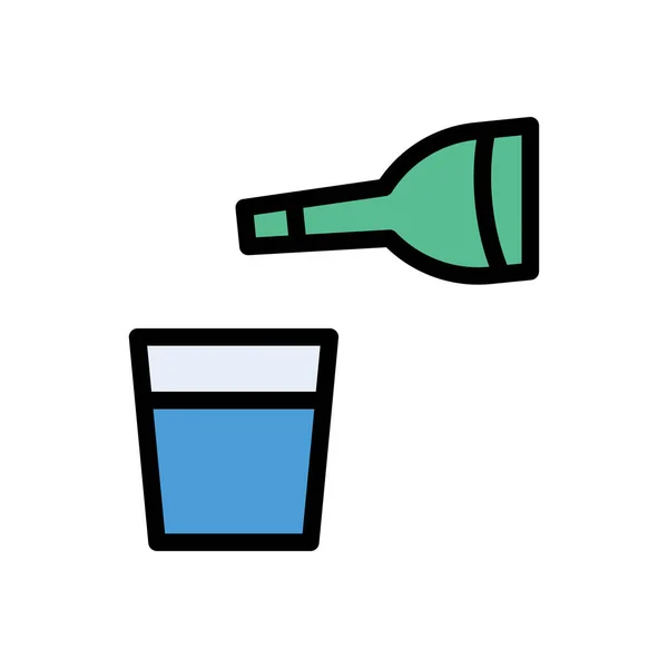 Alkohol Vektor Platt Färg Ikon — Stock vektor