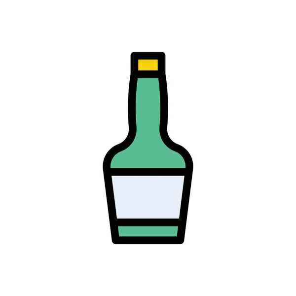 Alcohol Vector Flat Color Icon — Stock Vector