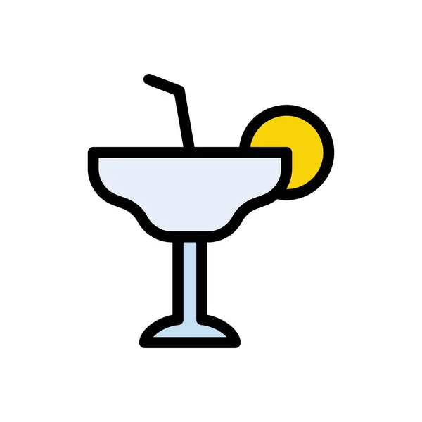 Beverage Vector Flat Color Icon — Stock Vector