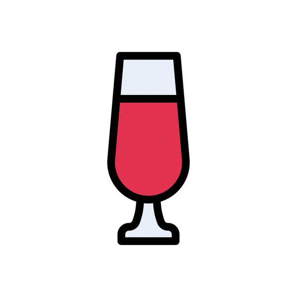 Drink Vector Flat Color Icon — Stock Vector