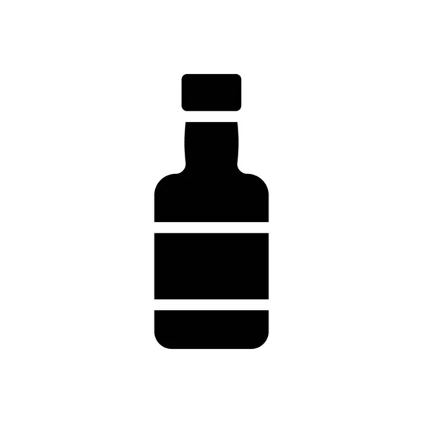 Alcohol Vector Hiëroglief Plat Pictogram — Stockvector