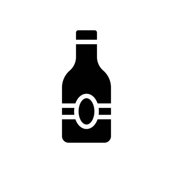 Vector Alcohol Glifo Icono Plano — Archivo Imágenes Vectoriales