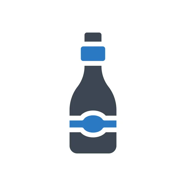 Ikona Barvy Vektorového Glyfu Alkoholu — Stockový vektor